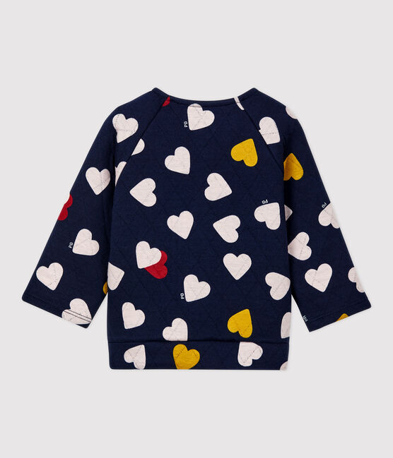 Cardigan matelassé bébé. bleu SMOKING/blanc MULTICO